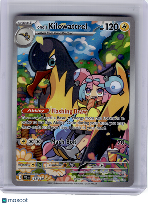 2025 Pokemon—Iono's Kilowattrel #163 Journey Together—IR Holo [Lightly Played]