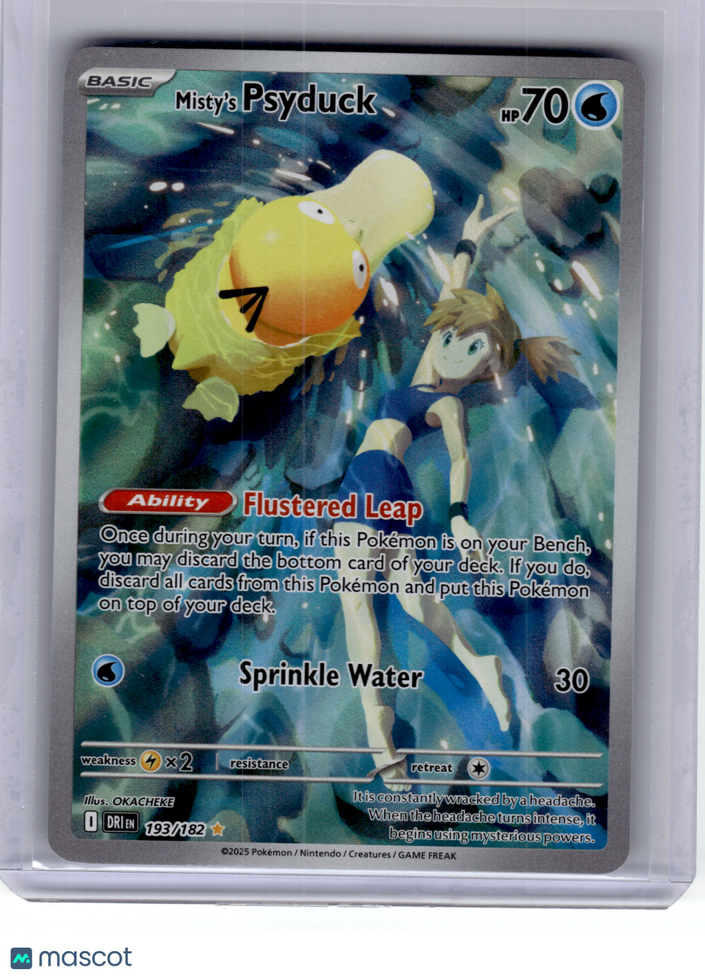 2025 Pokemon—Misty's Psyduck #193 Destined Rivals—Illustration Rare Holo