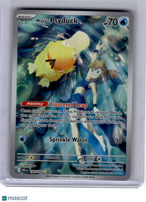 2025 Pokemon—Misty's Psyduck #193 Destined Rivals—Illustration Rare Holo