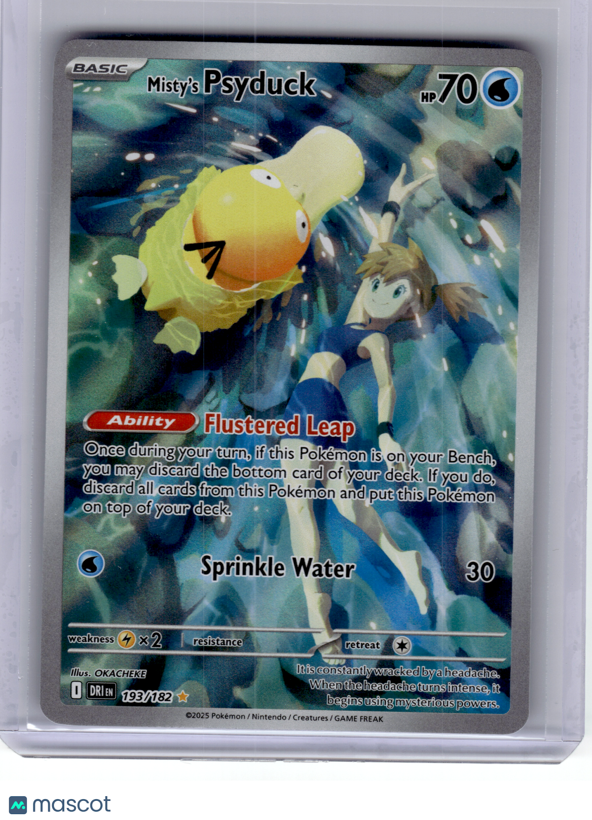 2025 Pokemon—Misty's Psyduck #193 Destined Rivals—Illustration Rare Holo