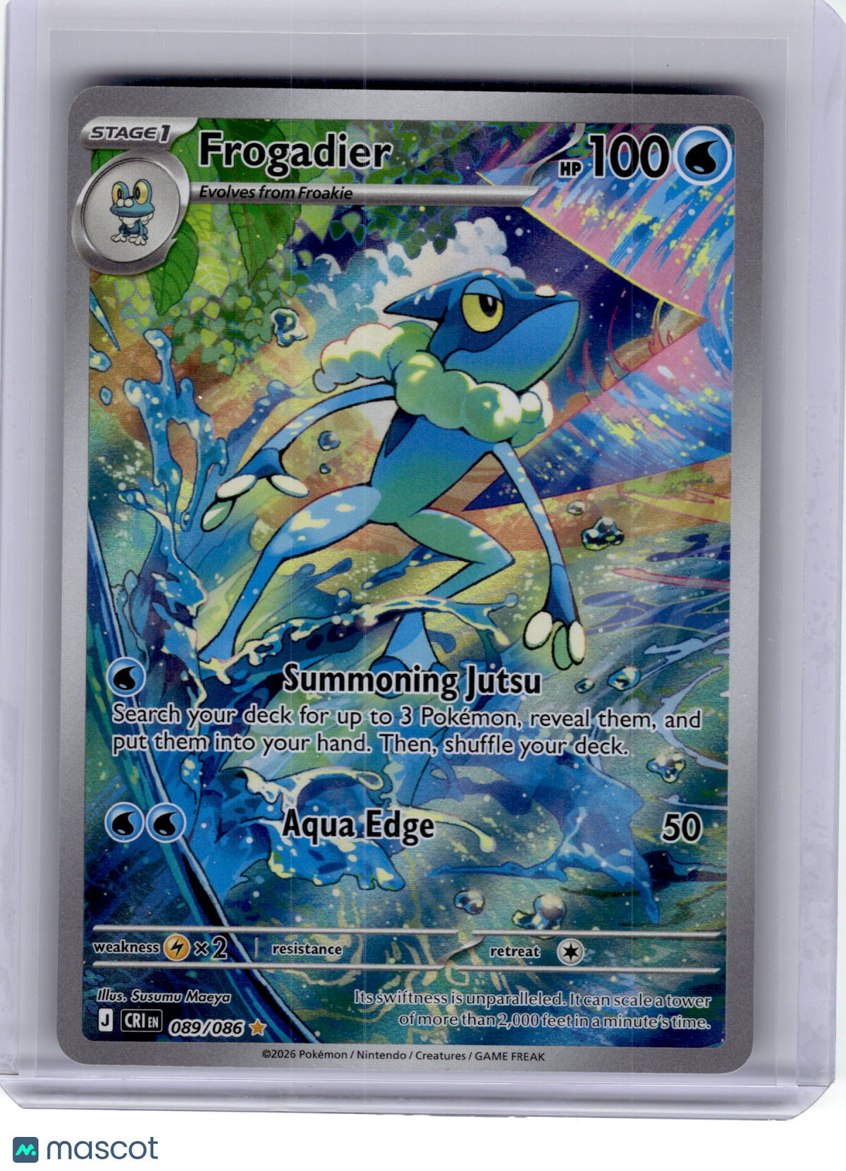 2026 Pokemon—Frogadier #89 Chaos Rising—Illustration Rare Holo