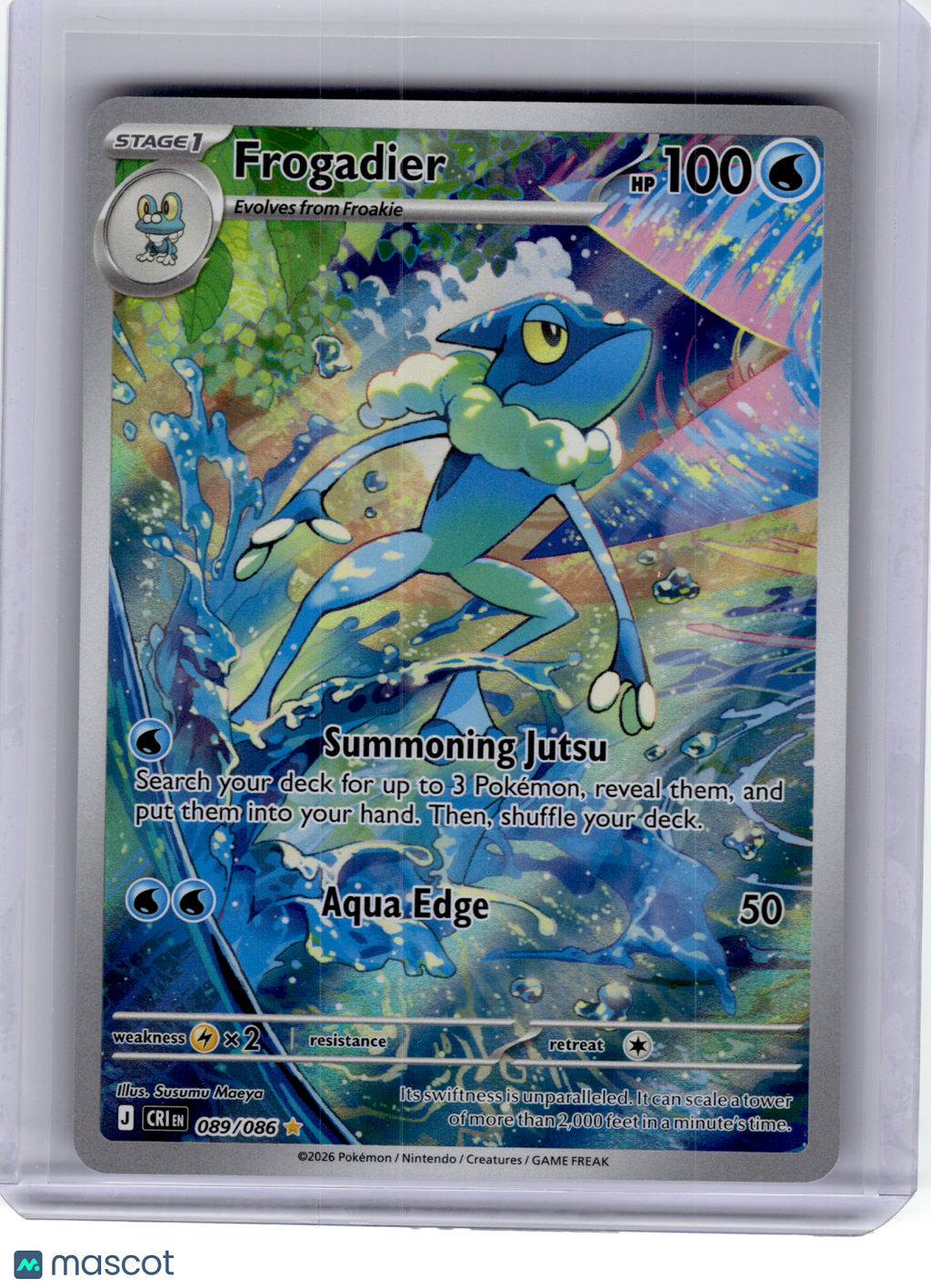 2026 Pokemon—Frogadier #89 Chaos Rising—Illustration Rare Holo