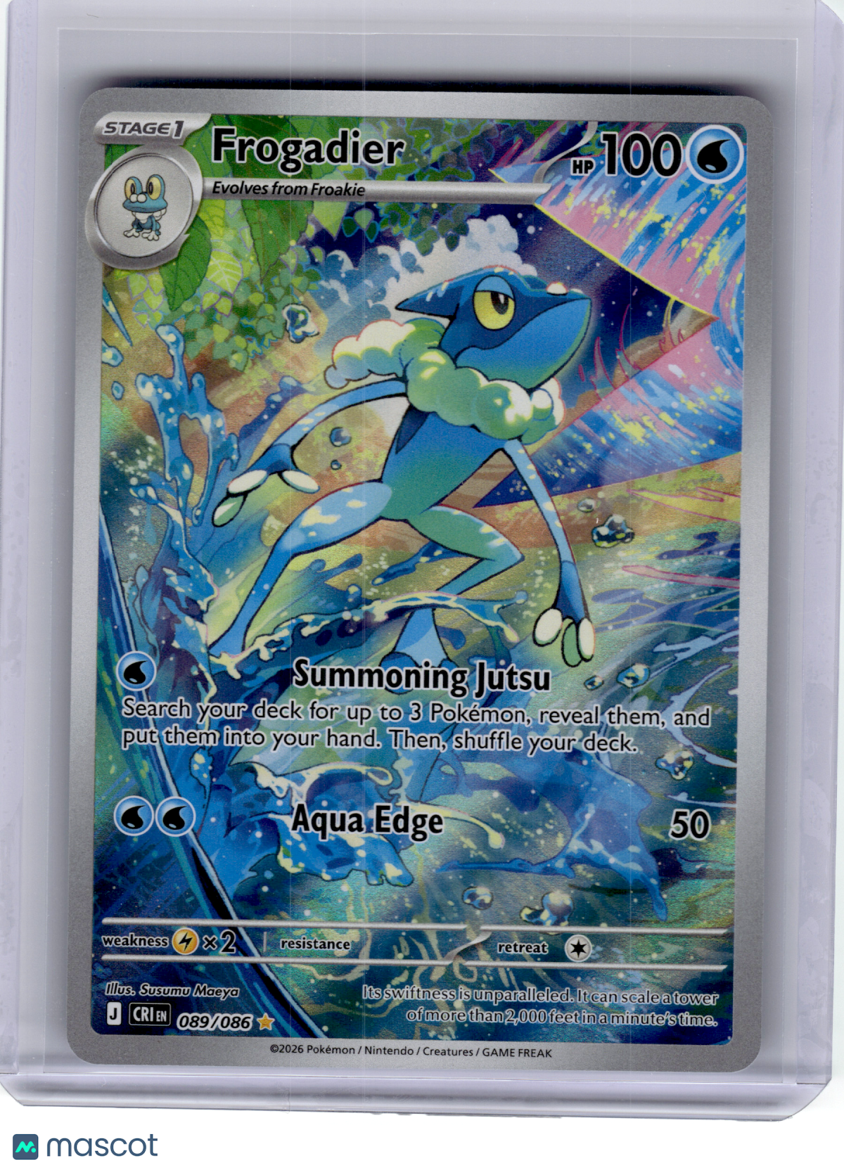 2026 Pokemon—Frogadier #89 Chaos Rising—Illustration Rare Holo