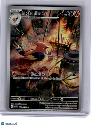 2023 Pokemon—Fletchinder #199 Paldea Evolved—Illustration Rare Holo