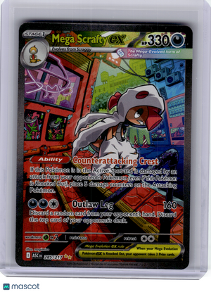 2026 Pokemon—Mega Scrafty ex #285 Ascended Heroes—Special Illustration Rare Holo