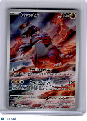 2023 Pokemon—Groudon #199 Paradox Rift—Illustration Rare Holo