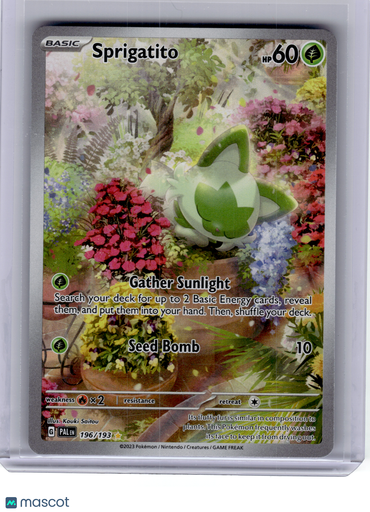 2023 Pokemon—Sprigatito #196 Paldea Evolved—Illustration Rare Holo [LP]