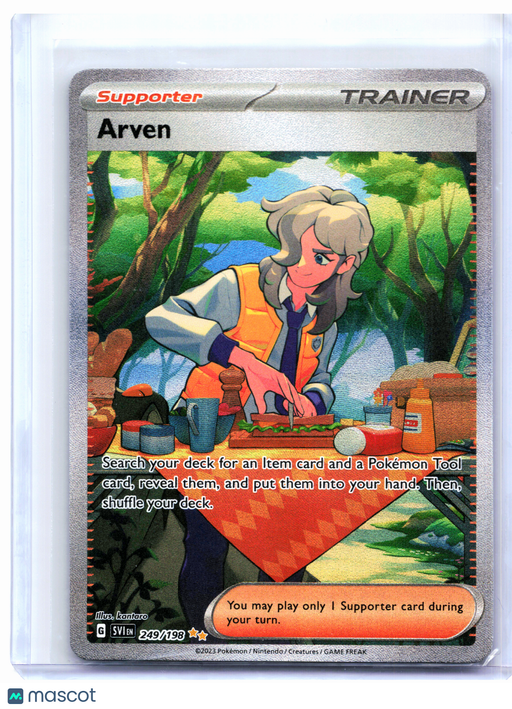 2023 Pokemon—Arven #249/198 Scarlet & Violet Base Set—SIR Holo