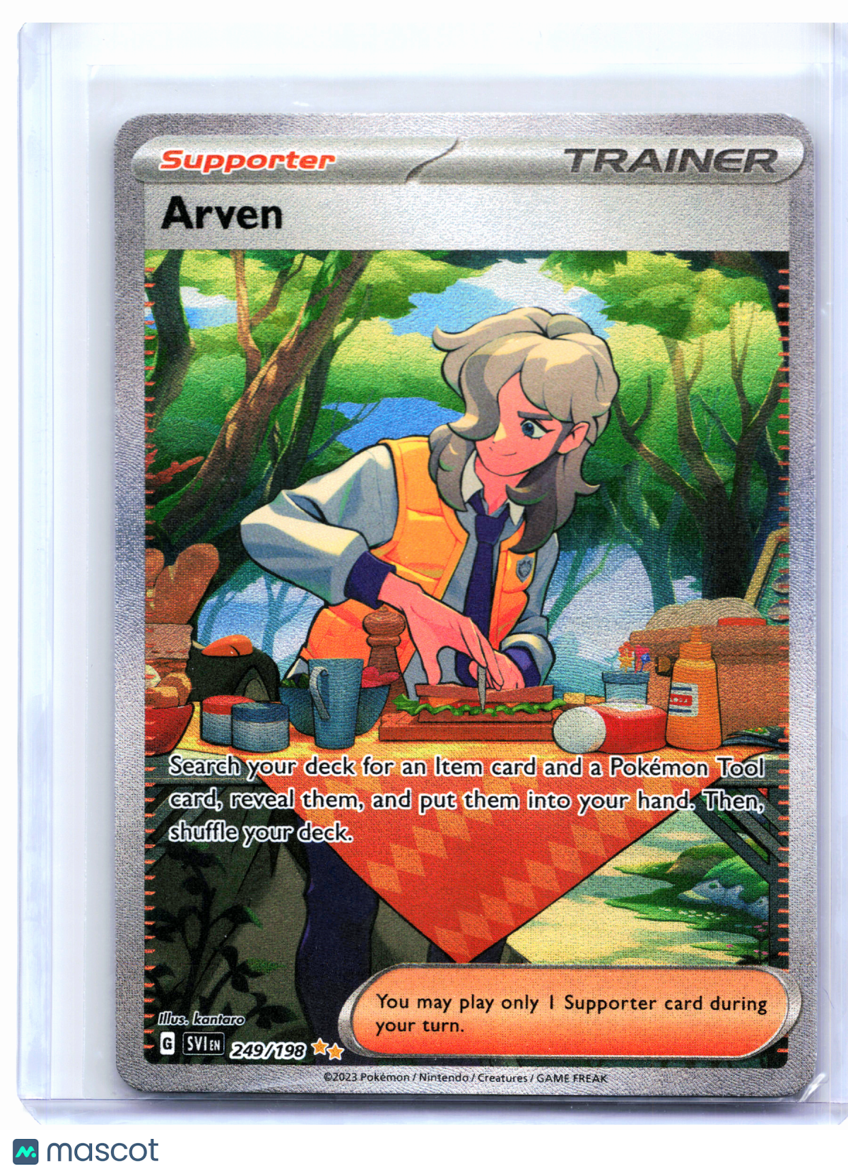 2023 Pokemon—Arven #249/198 Scarlet & Violet Base Set—SIR Holo