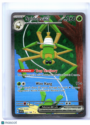 2023 Pokemon—Spidops ex #243/198 Scarlet & Violet Base Set—SIR Holo