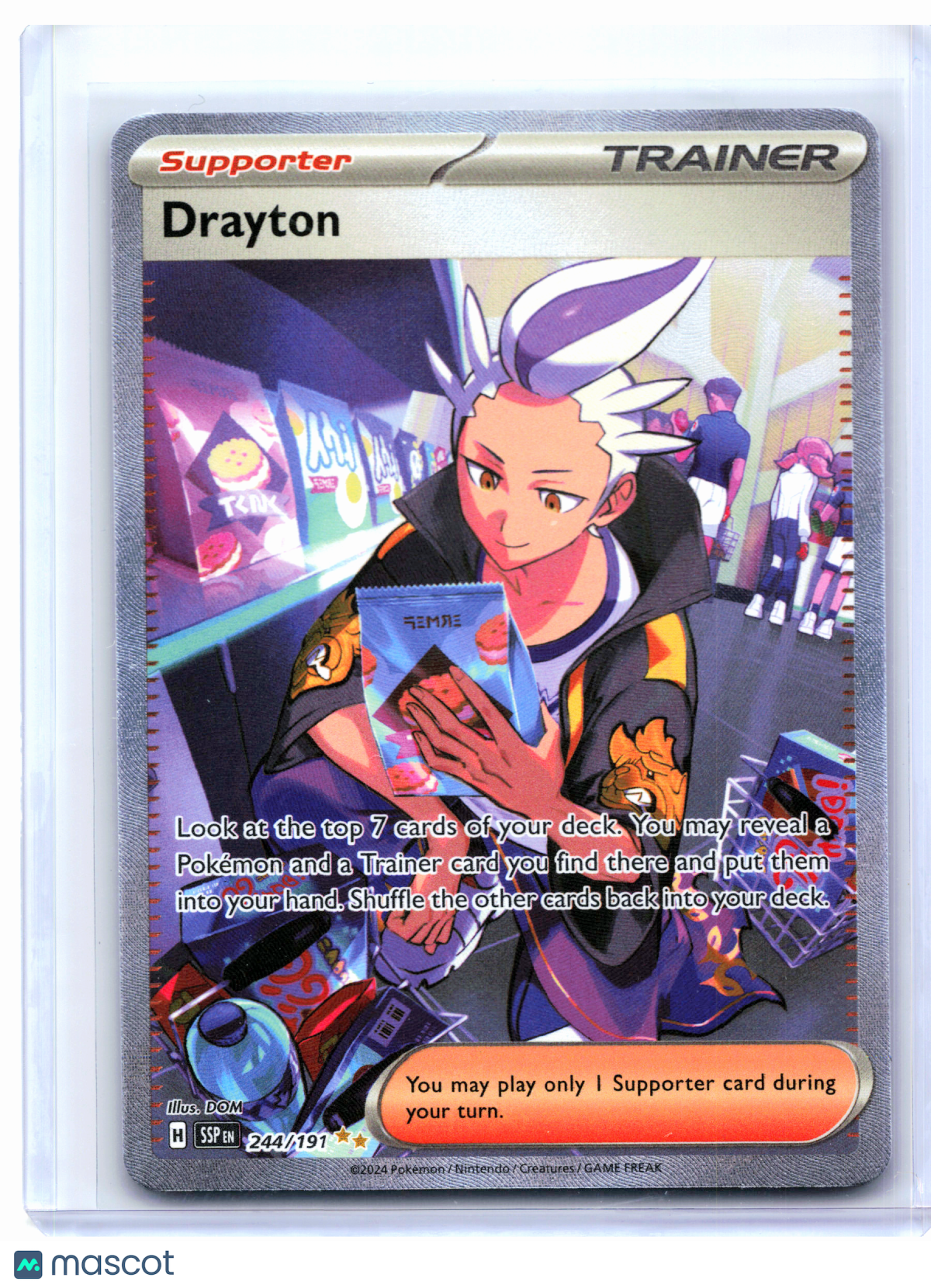 2024 Pokemon—Drayton #244/191 Surging Sparks—Special Illustration Rare Holo