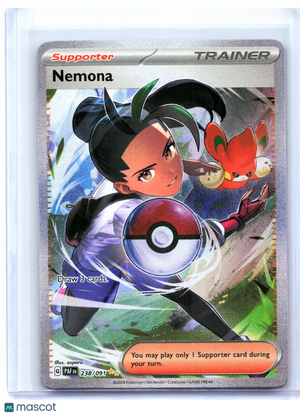 2024 Pokemon—Nemona #238/091 Paldean Fates—Special Illustration Rare Holo
