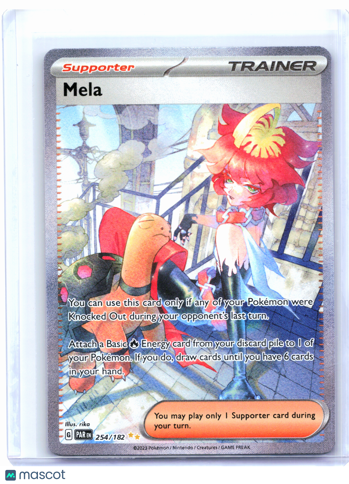 2023 Pokemon—Mela #254/182 Paradox Rift—Special Illustration Rare Holo