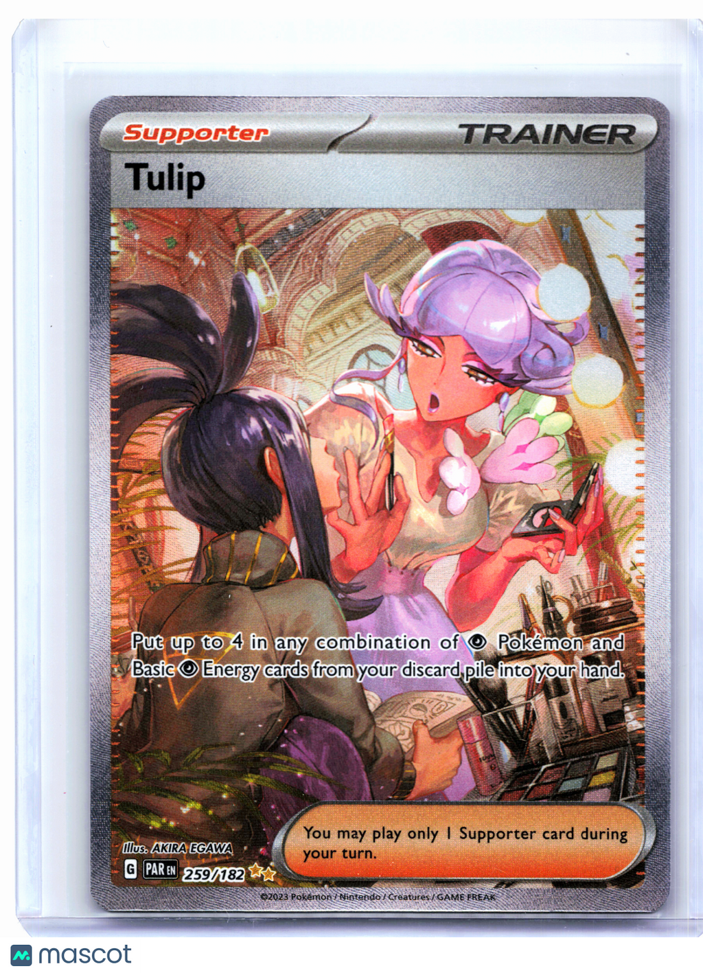 2023 Pokemon—Tulip #259/182 Paradox Rift—Special Illustration Rare Holo