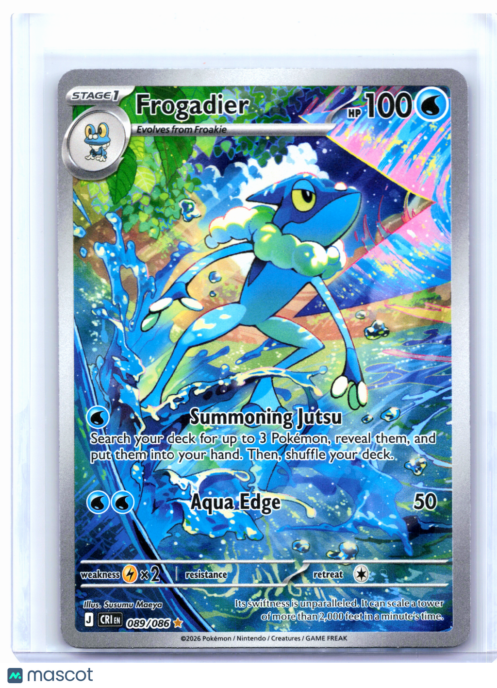2026 Pokemon—Frogadier #089/086 Chaos Rising—Illustration Rare Holo