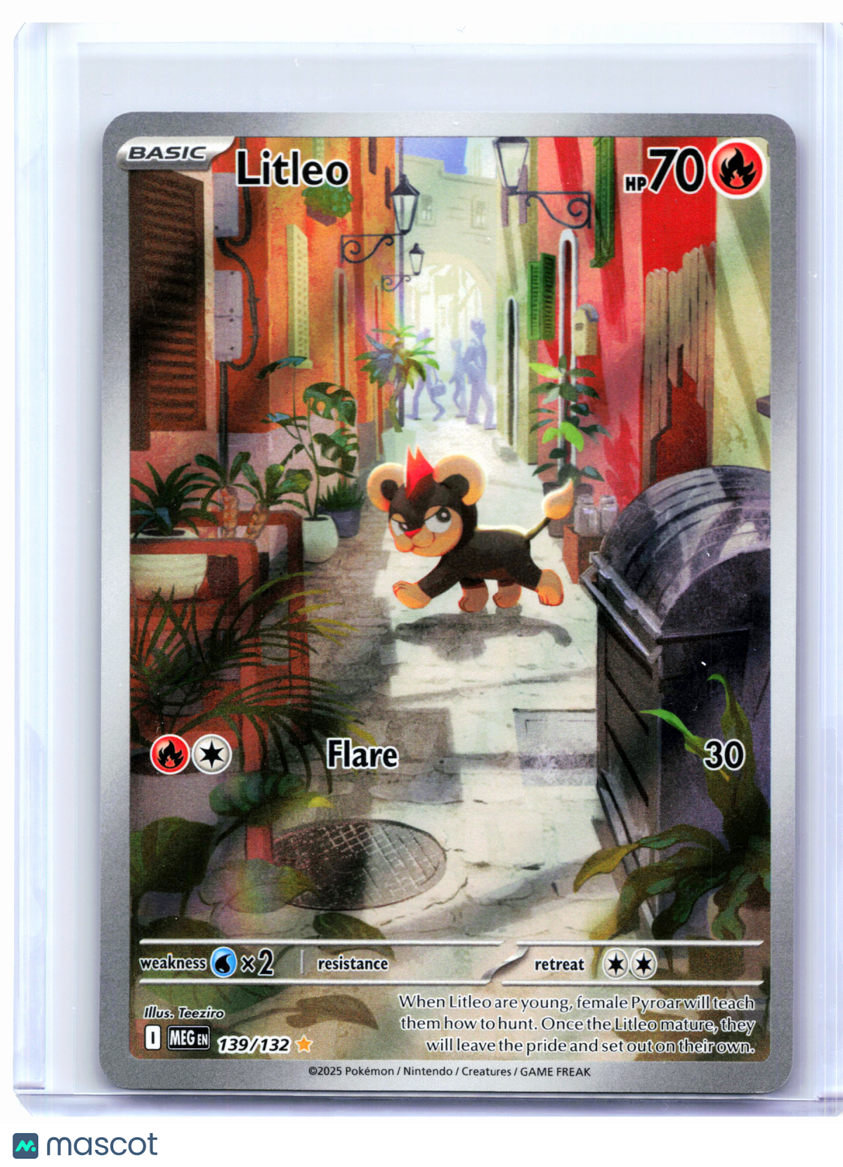2025 Pokemon—Litleo #139/132 Mega Evolution Base Set—Illustration Rare Holo