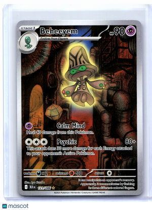 2025 Pokemon—Beheeyem #121/086 Black Bolt—Illustration Rare Holo