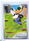 2025 Pokemon—Drilbur #124/086 Black Bolt—Illustration Rare Holo