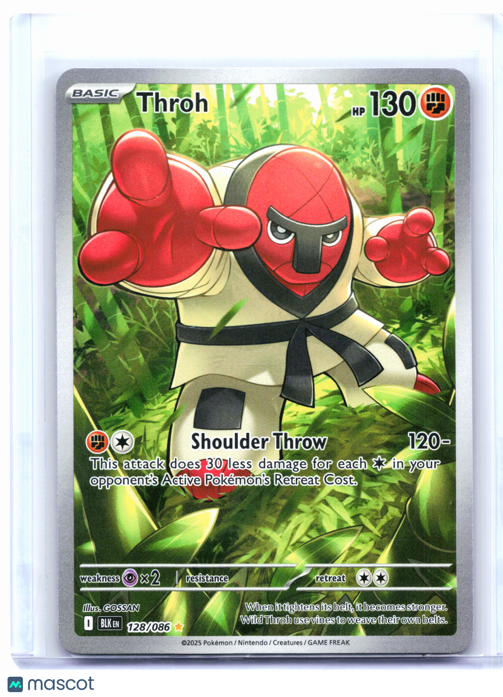 2025 Pokemon—Throh #128/086 Black Bolt—Illustration Rare Holo
