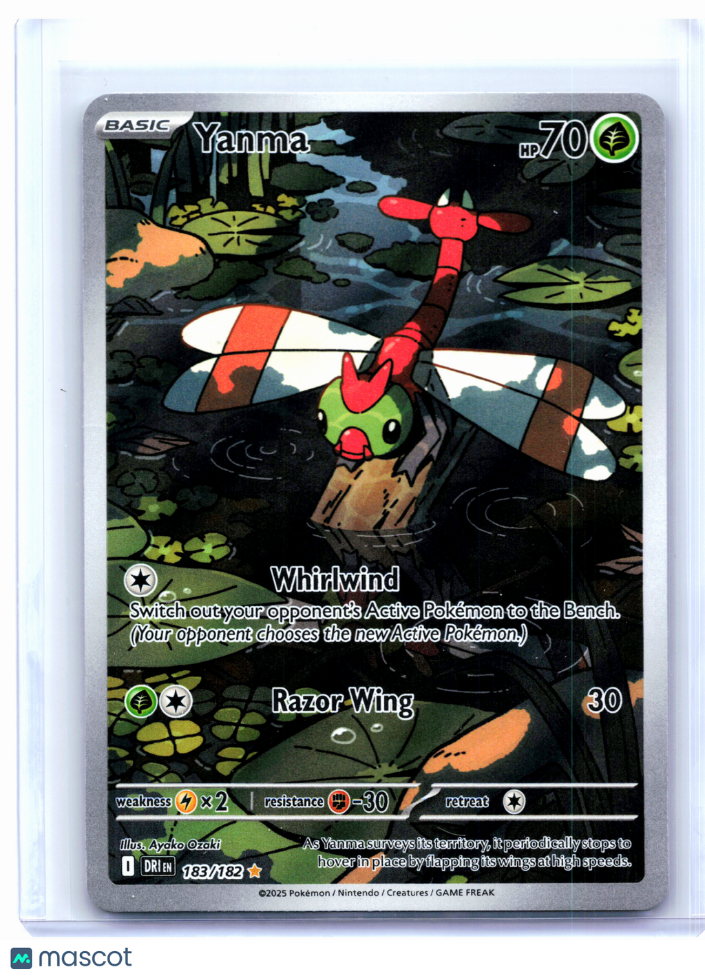 2025 Pokemon—Yanma #183/182 Destined Rivals—Illustration Rare Holo