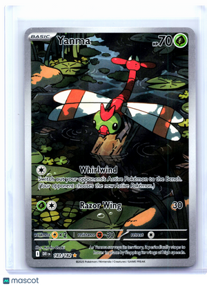 2025 Pokemon—Yanma #183/182 Destined Rivals—Illustration Rare Holo