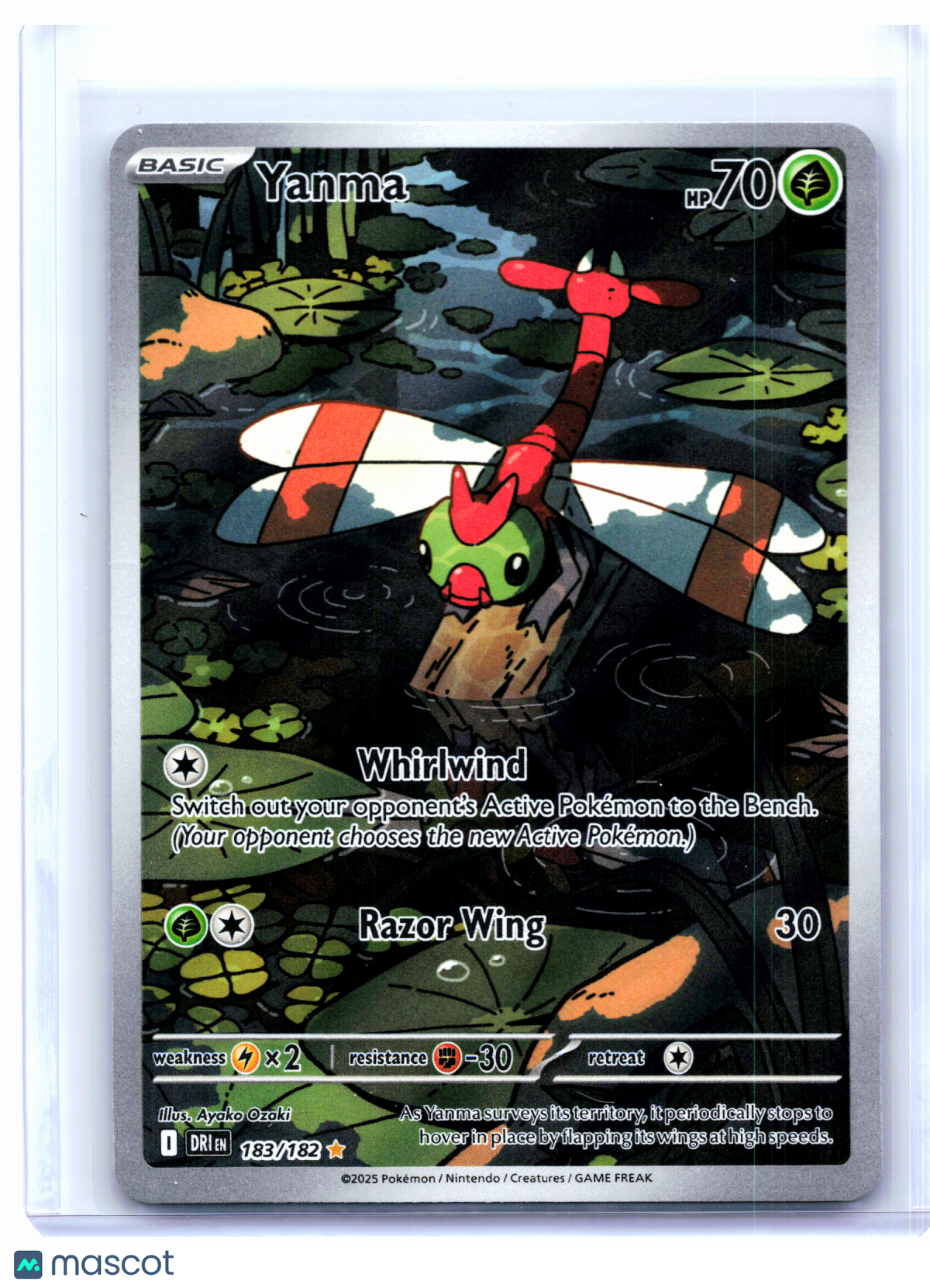 2025 Pokemon—Yanma #183/182 Destined Rivals—Illustration Rare Holo