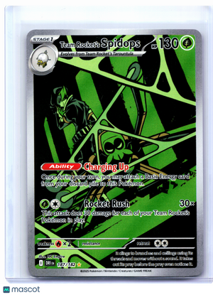 2025 Pokemon—Team Rocket's Spidops #187/182 DRI—Illustration Rare Holo