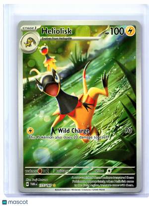2024 Pokemon—Heliolisk #177/167 Twilight Masquerade—Illustration Rare Holo