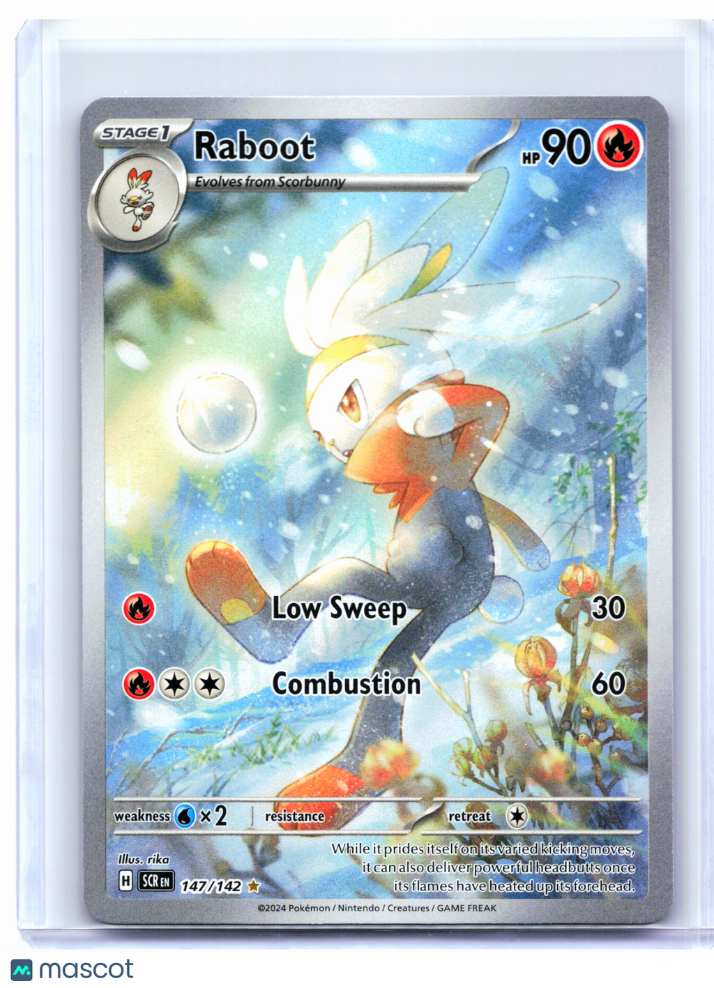 2024 Pokemon—Raboot #147/142 Stellar Crown—Illustration Rare Holo