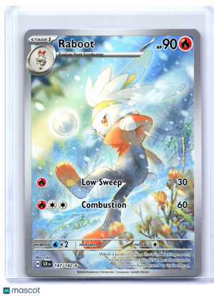 2024 Pokemon—Raboot #147/142 Stellar Crown—Illustration Rare Holo
