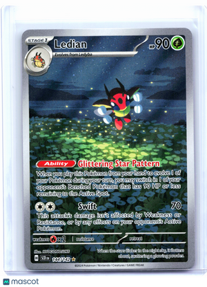 2024 Pokemon—Ledian #144/142 Stellar Crown—Illustration Rare Holo