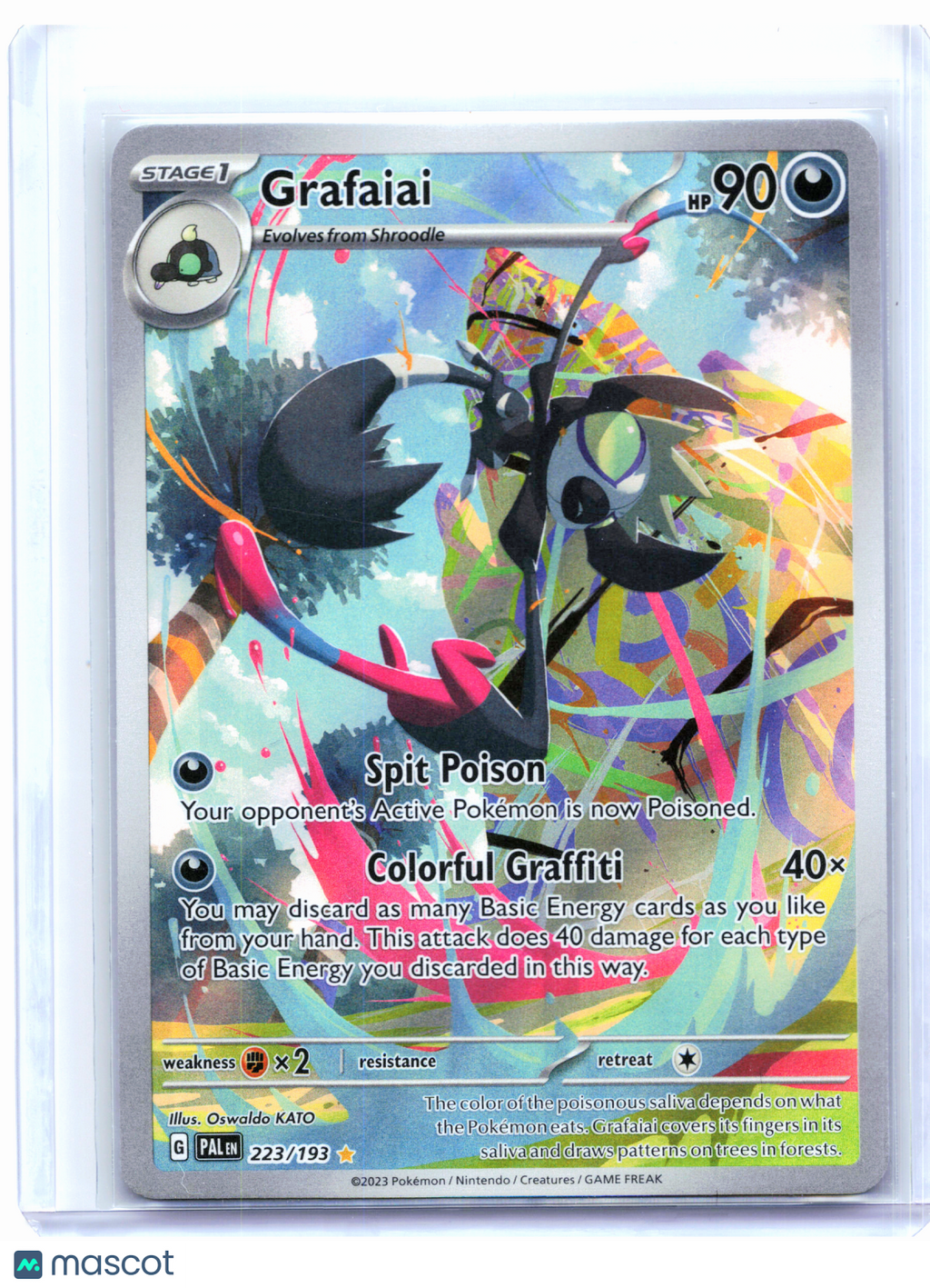 2023 Pokemon—Grafaiai #223/193 Paldea Evolved—Illustration Rare Holo