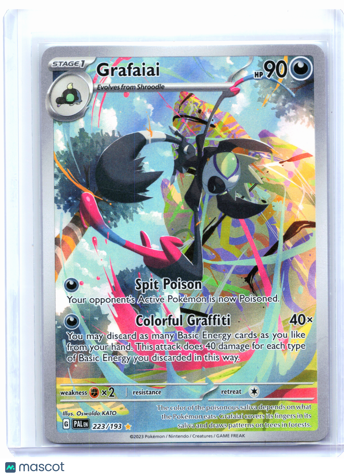 2023 Pokemon—Grafaiai #223/193 Paldea Evolved—Illustration Rare Holo
