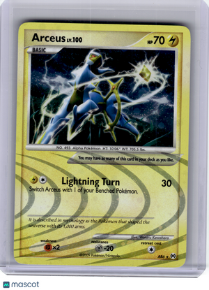 2009 Pokemon—Arceus #AR6 Arceus—Rare Holo [Moderately Played]