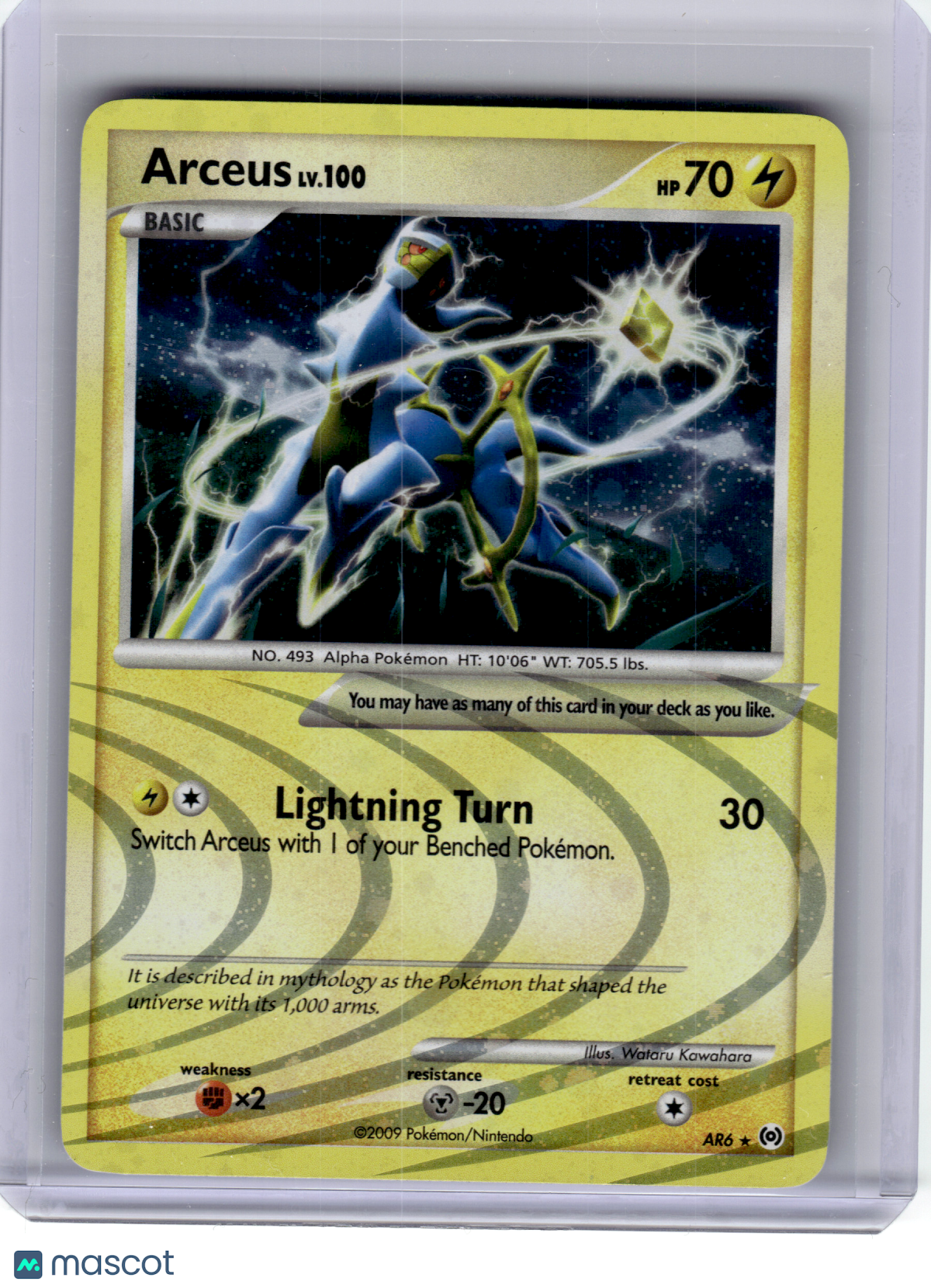 2009 Pokemon—Arceus #AR6 Arceus—Rare Holo [Moderately Played]