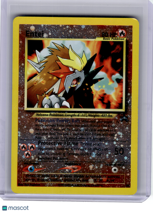 2001 Pokemon—Entei #34 Wizards of the Coast—Black Star Promo Holo [Damage]