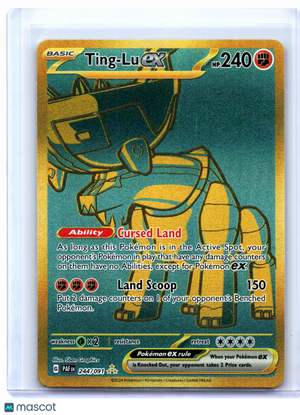 2024 Pokemon—Ting-Lu ex #244/091 Paldean Fates—Hyper Rare Holo