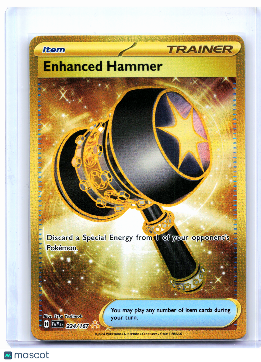 2024 Pokemon—Enhanced Hammer #224/167 Twilight Masquerade—Hyper Rare Holo