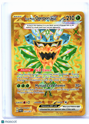 2024 Pokemon—Teal Mask Ogerpon ex #221/167 Twilight Masquerade—Hyper Rare Holo