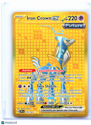 2024 Pokemon—Iron Crown ex #216/162 Temporal Forces—Hyper Rare Holo