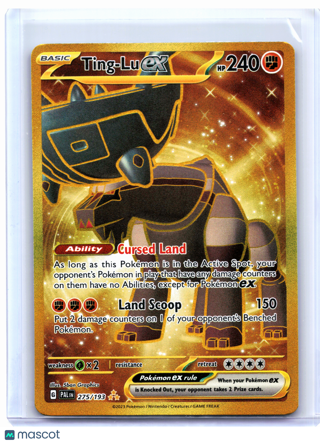 2023 Pokemon—Ting-Lu ex #275/193 Paldea Evolved—Hyper Rare Holo