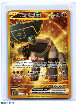 2023 Pokemon—Ting-Lu ex #275/193 Paldea Evolved—Hyper Rare Holo