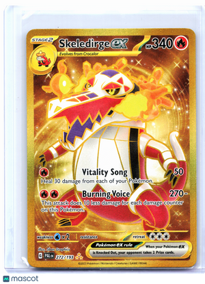 2023 Pokemon—Skeledirge ex #272/193 Paldea Evolved—Hyper Rare Holo
