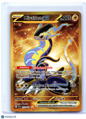 2023 Pokemon—Miraidon ex #253/198 Scarlet & Violet Base Set—Hyper Rare Holo