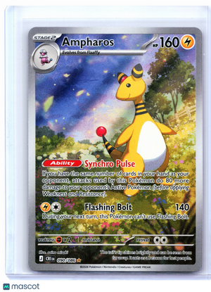 2026 Pokemon—Ampharos #090/086 Chaos Rising—Illustration Rare Holo