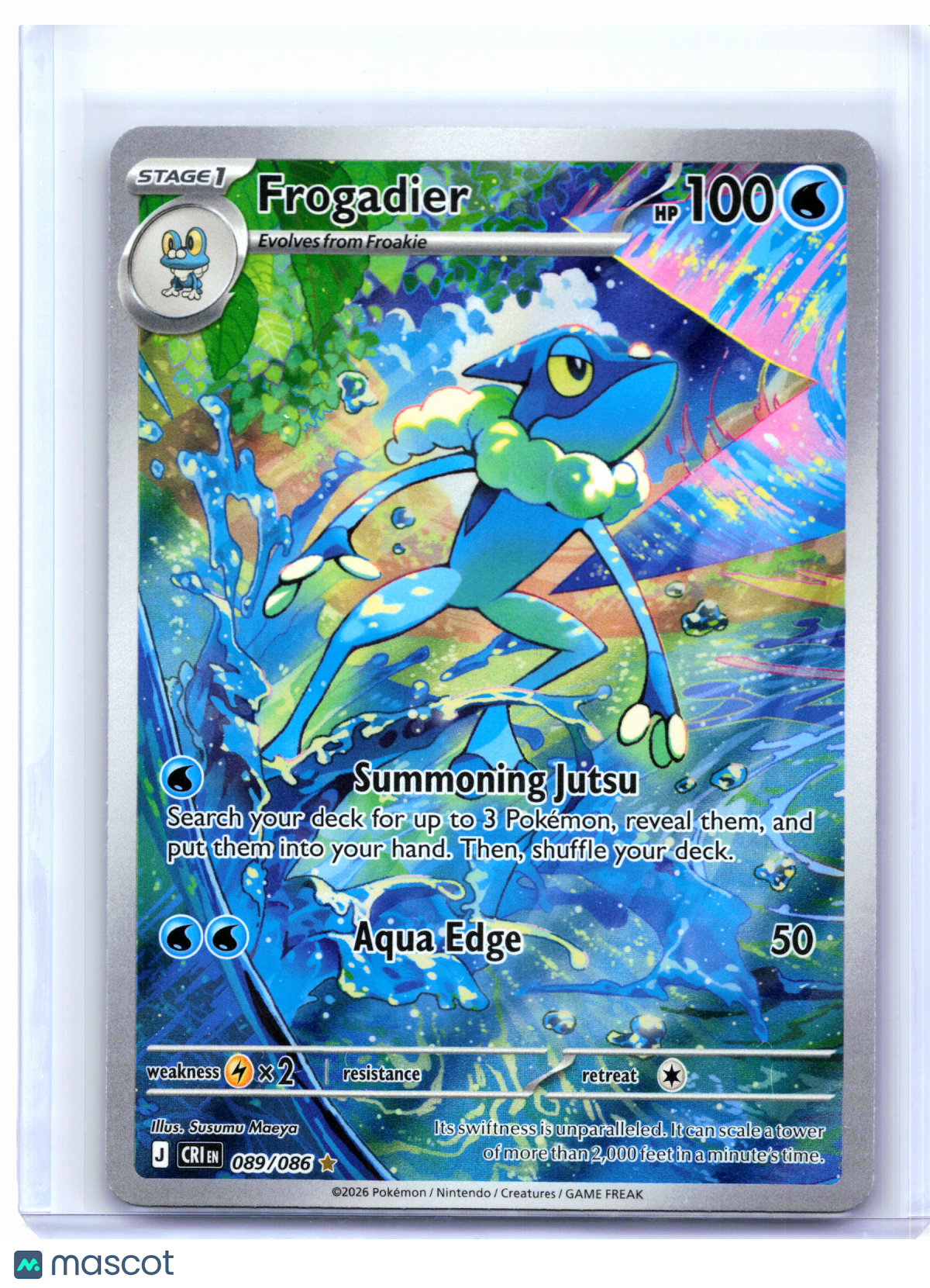 2026 Pokemon—Frogadier #089/086 Chaos Rising—Illustration Rare Holo