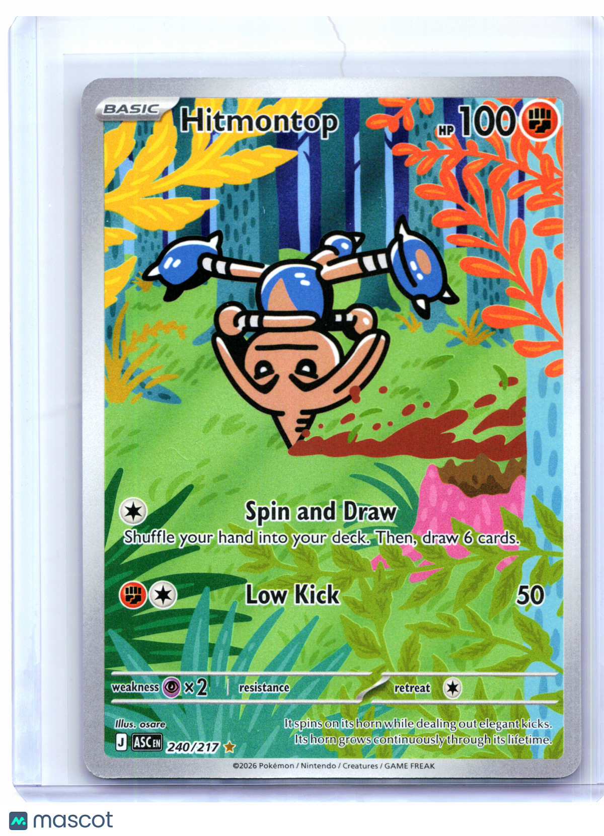 2026 Pokemon—Hitmontop #240/217 Ascended Heroes—Illustration Rare Holo