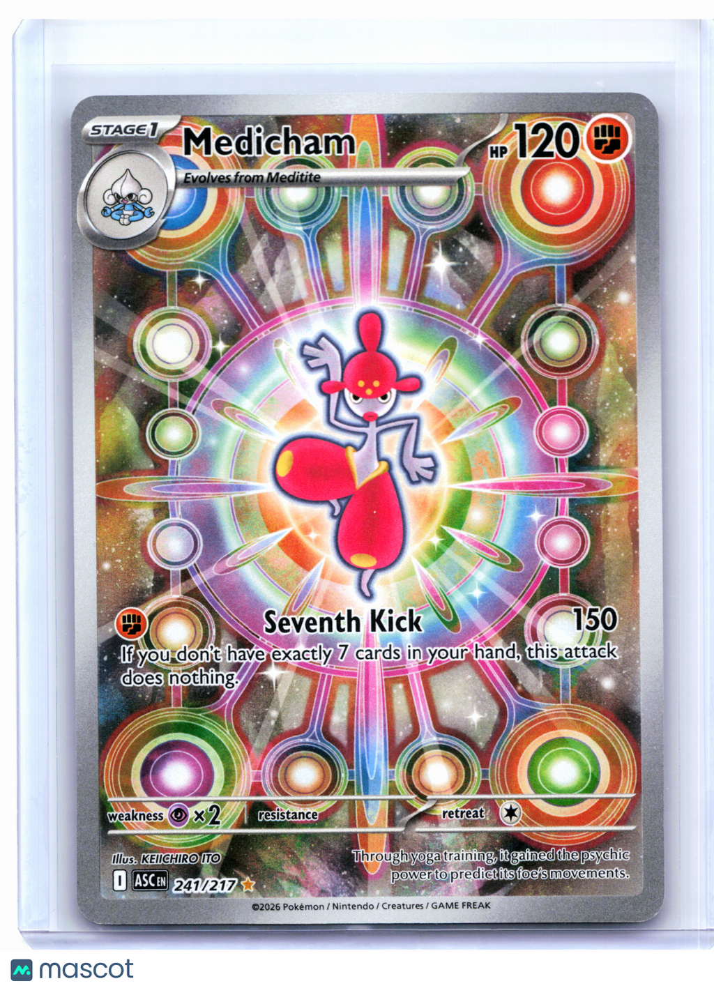 2026 Pokemon—Medicham #241/217 Ascended Heroes—Illustration Rare Holo