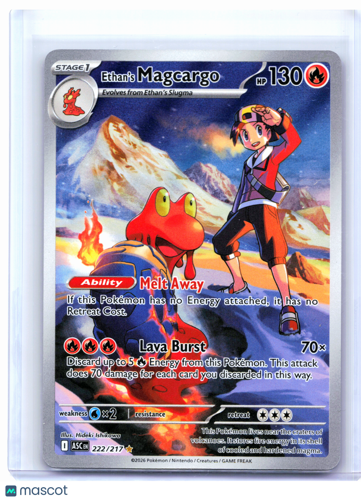 2026 Pokemon—Ethan's Magcargo #222/217 Ascended Heroes—Illustration Rare Holo