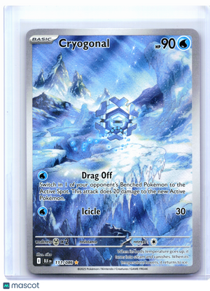 2025 Pokemon—Cryogonal #111/086 Black Bolt—Illustration Rare Holo